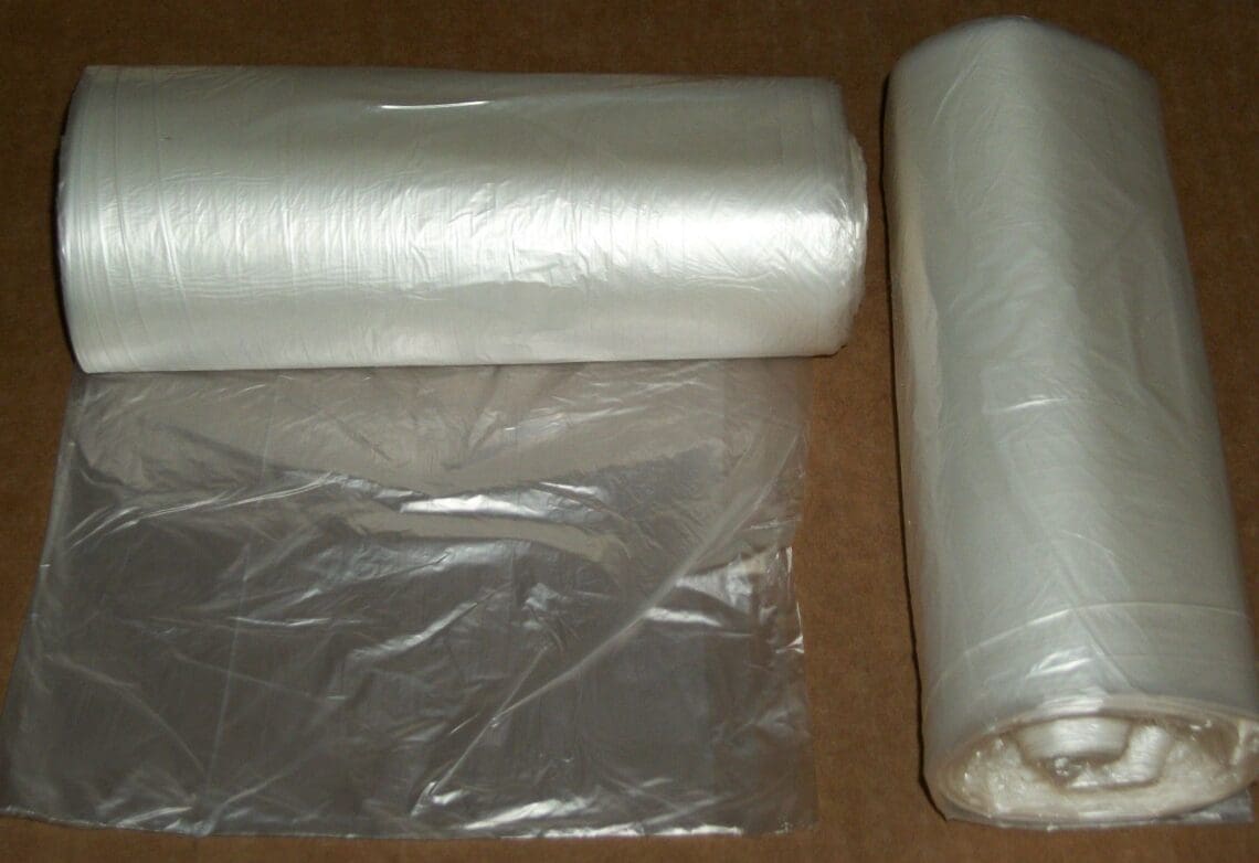 Trash Liner, Clear, 24 x 24, 8 Mic, Roll